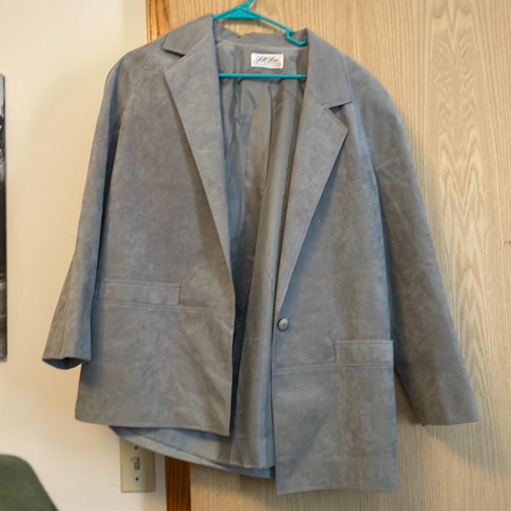 Vintage Suede Skirt Suit